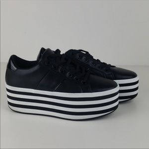 Aldo Nydoilia black white platform sneakers shoes